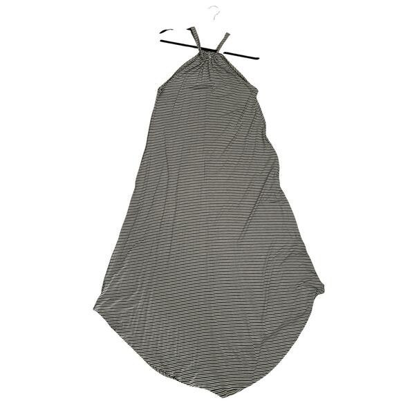 Elan Size Medium Maxi Cover Up Dress Multicolor Striped Lightweight Pockets - Picture 1 of 4